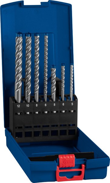 EXPERT SDS plus-7X Hammerbohrer-Set, D= 5/6/6/8/8/10/12 mm, 7-tlg. Produktbild img1 L