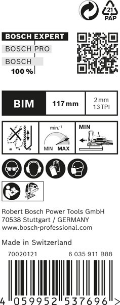 Bosch EXPERT Hardwood 2-side clean T308BF Stichsägeblatt, 25-tlg. Produktbild img13 L