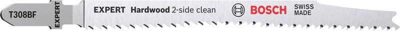 Bosch EXPERT Hardwood 2-side clean T308BF Stichsägeblatt, 100-tlg. Produktbild img1 L