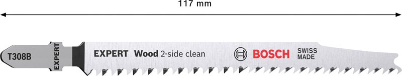 Bosch EXPERT Wood 2-side clean T308B Stichsägeblatt, 5-tlg. Produktbild img15 L