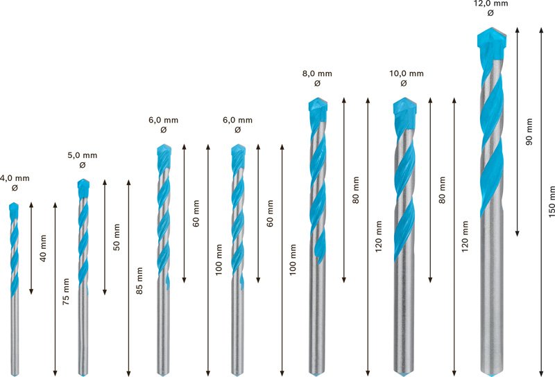 Bosch EXPERT CYL-9 Multi Construction Bohrer-Set, D= 4/5/6/6/8/10/12&nbsp;mm, 7-tlg. Produktbild img14 L