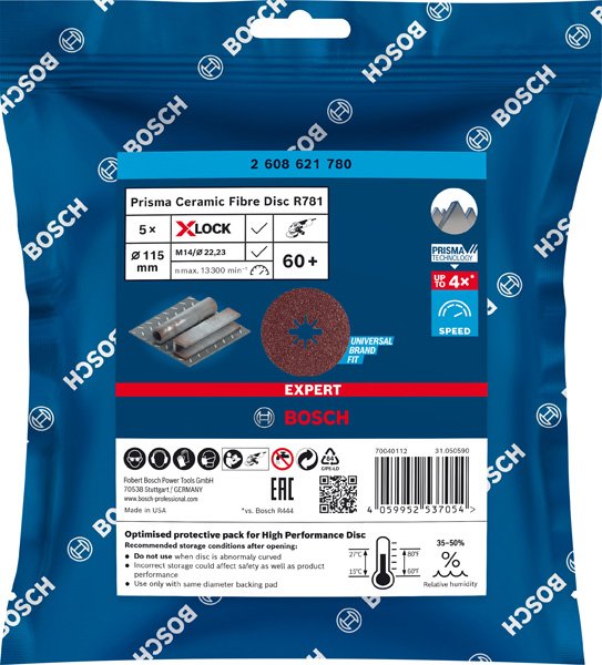 Bosch EXPERT R781 Prisma Ceramic Fiberscheibe, X-LOCK, 115 mm Produktbild img19 L