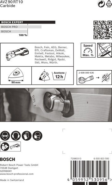 Bosch EXPERT AVZ 90 RT10 Schleifplatte für Multifunktionswerkzeuge, 90 mm Produktbild img13 L