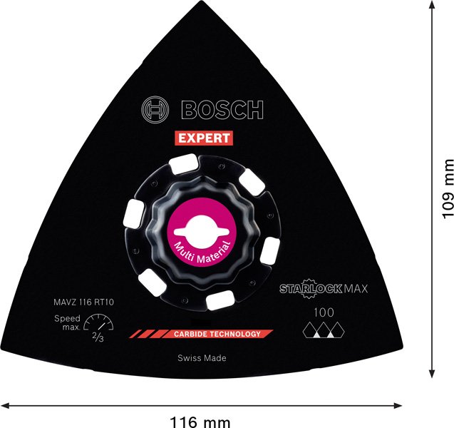 Bosch EXPERT MAVZ 116 RT10 Schleifplatte für Multifunktionswerkzeuge, 116 mm Produktbild img15 L