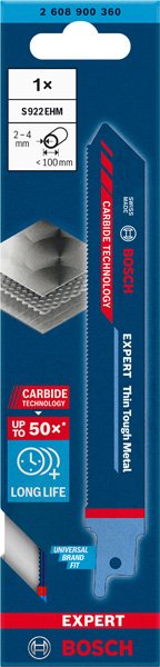 EXPERT S922EHM  Thin Tough Metal Säbelsägeblatt Produktbild img2 L
