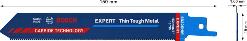 EXPERT S922EHM  Thin Tough Metal Säbelsägeblatt Produktbild img3 L