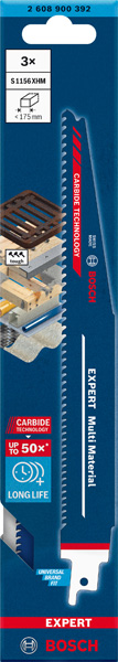 Bosch EXPERT S1156XHM Multi Material Säbelsägeblatt, 3-tlg. Produktbild img2 L