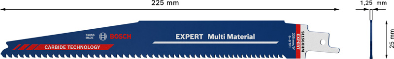 Bosch EXPERT S1156XHM Multi Material Säbelsägeblatt, 3-tlg. Produktbild img4 L
