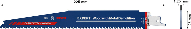 Bosch EXPERT S1167XHM Wood with Metal Demolition Säbelsägeblatt, 10-tlg. Produktbild img4 L