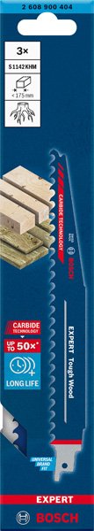 Bosch EXPERT S1142KHM Tough Wood Säbelsägeblatt, 3-tlg. Produktbild img12 L