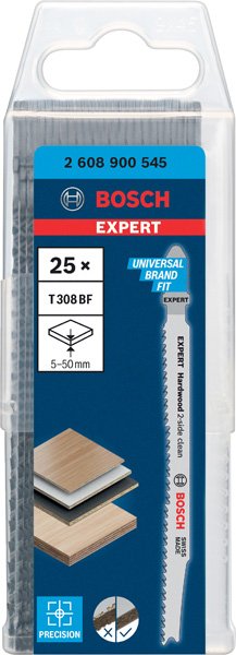 Bosch EXPERT Hardwood 2-side clean T308BF Stichsägeblatt, 25-tlg. Produktbild img12 L