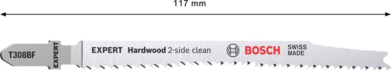 Bosch EXPERT Hardwood 2-side clean T308BF Stichsägeblatt, 100-tlg. Produktbild img14 L