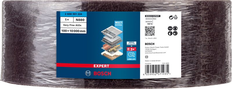 Bosch EXPERT N880 Vliesrolle zum Handschleifen, 100 mm&nbsp; Allzweck Produktbild img9 L