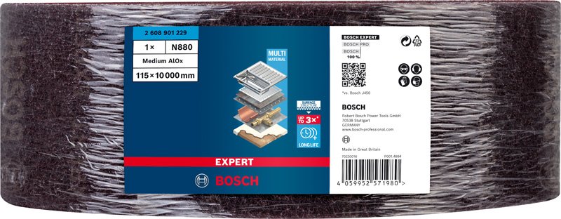 Bosch EXPERT N880 Vliesrolle zum Handschleifen, 115 mm Allzweck Produktbild img2 L