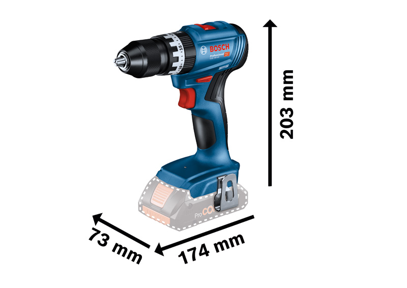Bosch Akku-Schlagbohrschrauber GSB 18V-45, 2 x Akku GBA 18V 2.0Ah in L-BOXX Produktbild img3 L
