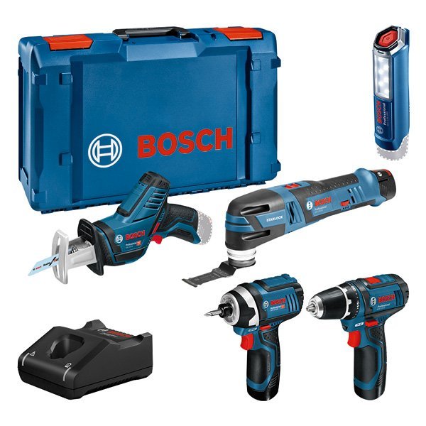 Bosch Combo Kit 5-tlg. 12V: GSR 12V-15/GOP 12V-28/GDR 12V-105/GSA 12V-14/GLI 12V-300 Produktbild img1 L