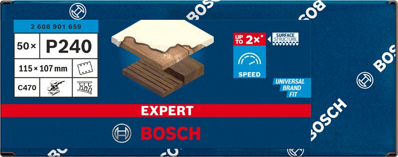 Bosch EXPERT C470 Schleifpapier, 115 x 107 mm, 50 Stück Produktbild img12 L