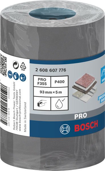 Bosch Schleifrolle C355, Papierschleifrolle - wasserfest, 93 mm, 5 m Produktbild img2 L