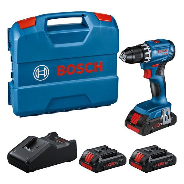 Bosch Professional Set: Akku-Bohrschrauber GSR 18V-45, 3 x ProCORE18V 4.0Ah, L-Case Produktbild img1 L