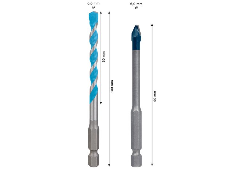 Bosch EXPERT HEX-9 Hard Ceramic+HEX-9 Multi Construction Bohrer-Set, 6mm, 2tlg. Produktbild img8 L