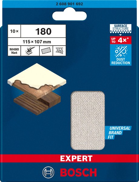 Bosch EXPERT M480 Schleifnetz, 115 x 107&nbsp;mm, 10 Stück Produktbild img12 L