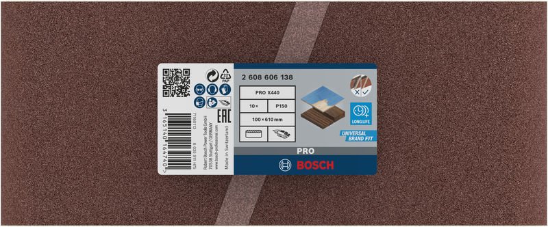 Bosch Schleifband-Set X440 Best for Wood and Paint, 10-teilig, 100 x 610 mm Produktbild img2 L