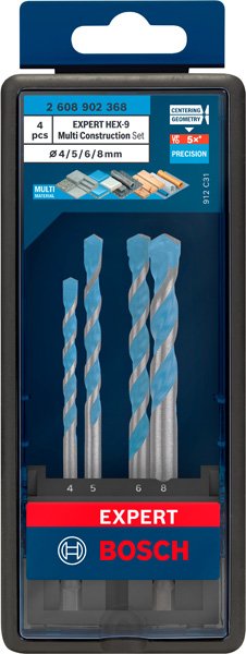Bosch EXPERT HEX-9 Multi Construction Bohrer-Set, 4x90/5x100/6x100/8x100 mm, 5-tlg. Produktbild img10 L