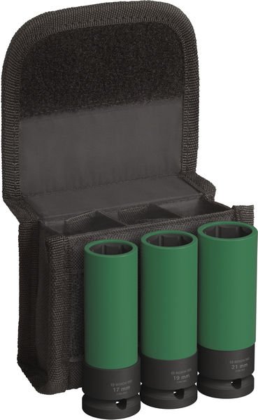 Bosch PRO Impact Socket Set mit PET-Abdeckungen, 1/2", extra tief, 3‑tlg. Produktbild img1 L