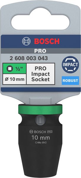 Bosch PRO Impact Socket, 1/2", 10&nbsp;mm, Standard Produktbild img2 L