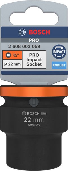 Bosch PRO Impact Socket, 3/4", 22&nbsp;mm, Standard Produktbild img2 L