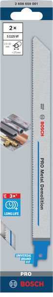 Bosch PRO Metal Demolition S1125VF Blatt, 1,25 x 19 x 225&nbsp;mm, 2-tlg. Produktbild img2 L