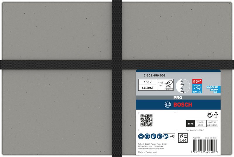 Bosch PRO Thick Metal Demolition S1130CF Blatt, 1,6 x 22 x 225&nbsp;mm, 100-tlg. Produktbild img2 L