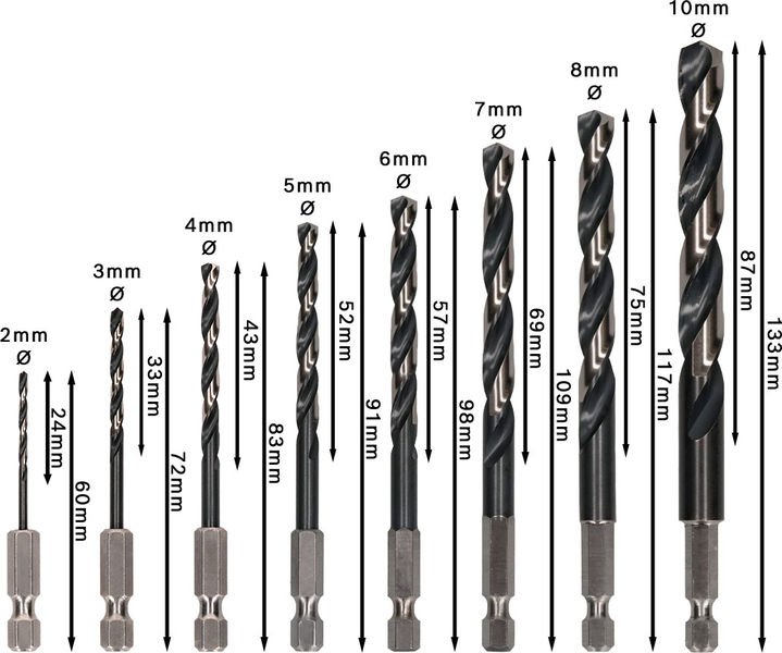Bosch PRO Metal HSS-G Impact Spiralbohrer-Set, 8-tlg. Produktbild img3 L