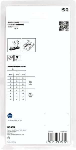 Bosch PRO Metal HSS-G Impact Spiralbohrer-Set, 8-tlg. Produktbild img2 L
