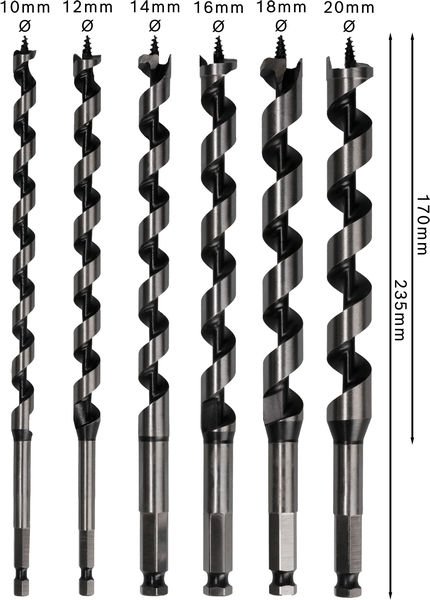 Bosch PRO Wood Holzschlangenbohrer-Set, 6-tlg. Produktbild img4 L
