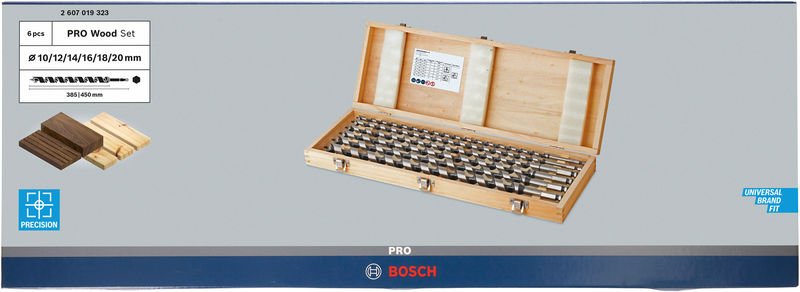 Bosch PRO Wood Holzschlangenbohrer-Set, 6-tlg. Produktbild img3 L