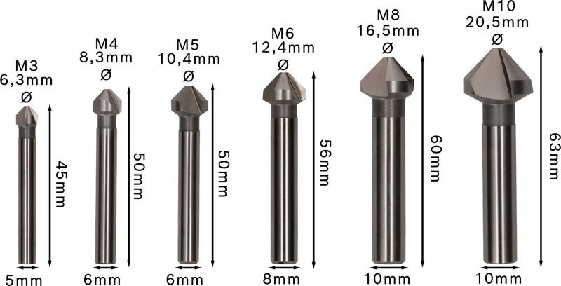 Bosch PRO Soft Metal HSS Kegelsenker-Set, 6-tlg. Produktbild img3 L