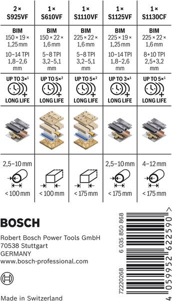 Bosch PRO Demolition Blade Set, 6-tlg. Produktbild img3 L