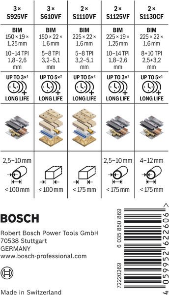 Bosch PRO Demolition Blade Set, 12-tlg. Produktbild img3 L