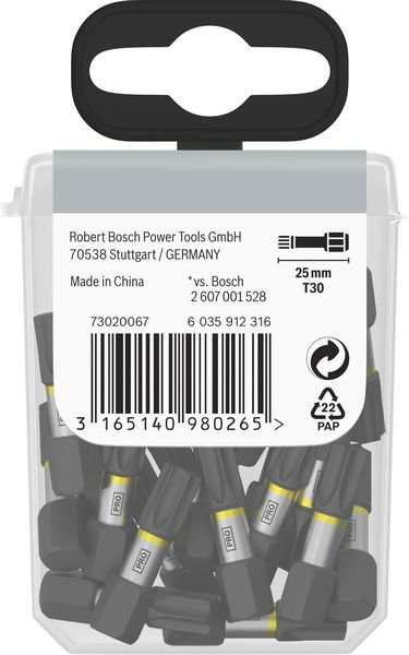 Bosch PRO Torx Impact Bit, T30, 25 mm, 25-tlg. Produktbild img3 L