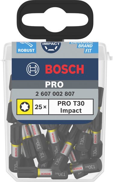 Bosch PRO Torx Impact Bit, T30, 25 mm, 25-tlg. Produktbild img2 L