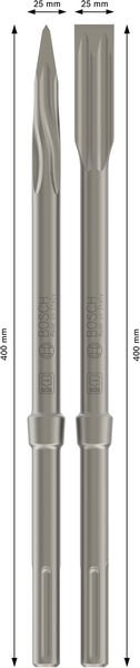Bosch PRO SDS max-5C Meißel-Set, Spitzmeißel 400 mm, Flachmeißel 25 x 400 mm, 2+2-tlg. Produktbild img3 L