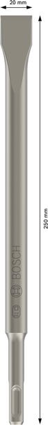 Bosch PRO SDS plus-4C Flachmeißel-Set, 20 x 250&nbsp;mm Produktbild img3 L