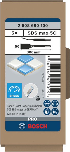 Bosch PRO SDS max-5C Fliesenmeißel-Set, 50 x 300 mm Produktbild img2 L