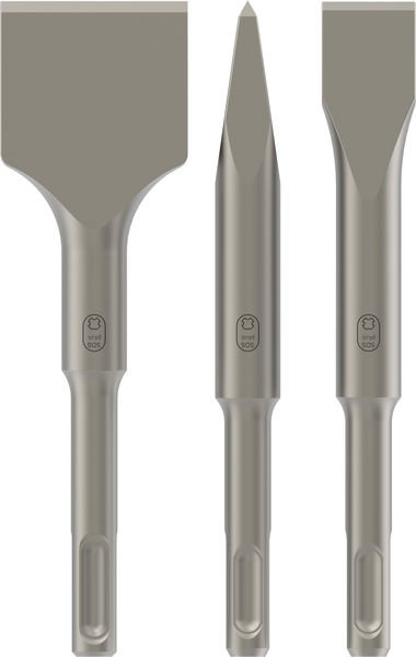 Bosch PRO SDS plus-4C Meißel-Set, Spitzmeißel 140 mm, Flachmeißel, Spatmeißel, 3-tlg. Produktbild img1 L