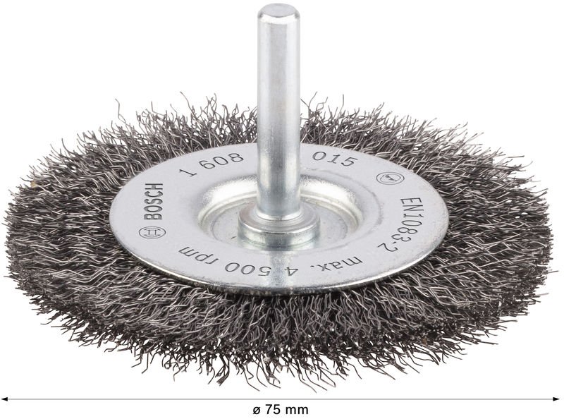 PRO Metal clean Scheibenbürste, gerader Schaft, 75 x 0,2 mm Produktbild img3 L