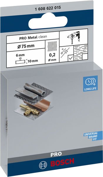 PRO Metal clean Scheibenbürste, gerader Schaft, 75 x 0,2 mm Produktbild img2 L