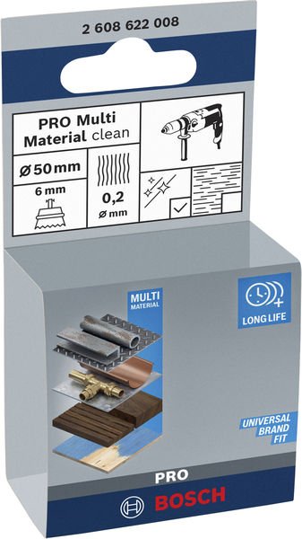 Bosch PRO Multi Material clean Topfbürste, gerader Schaft, 50 x 0,2&nbsp;mm Produktbild img2 L