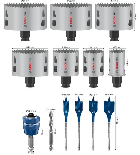 Bosch PRO Multi Material PC Plus Lochsägen-Set, 13-tlg. Produktbild img3 L