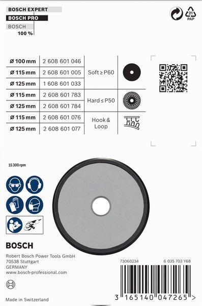 Bosch PRO Backing Pad weich, 125 mm, M10, weich Produktbild img2 L